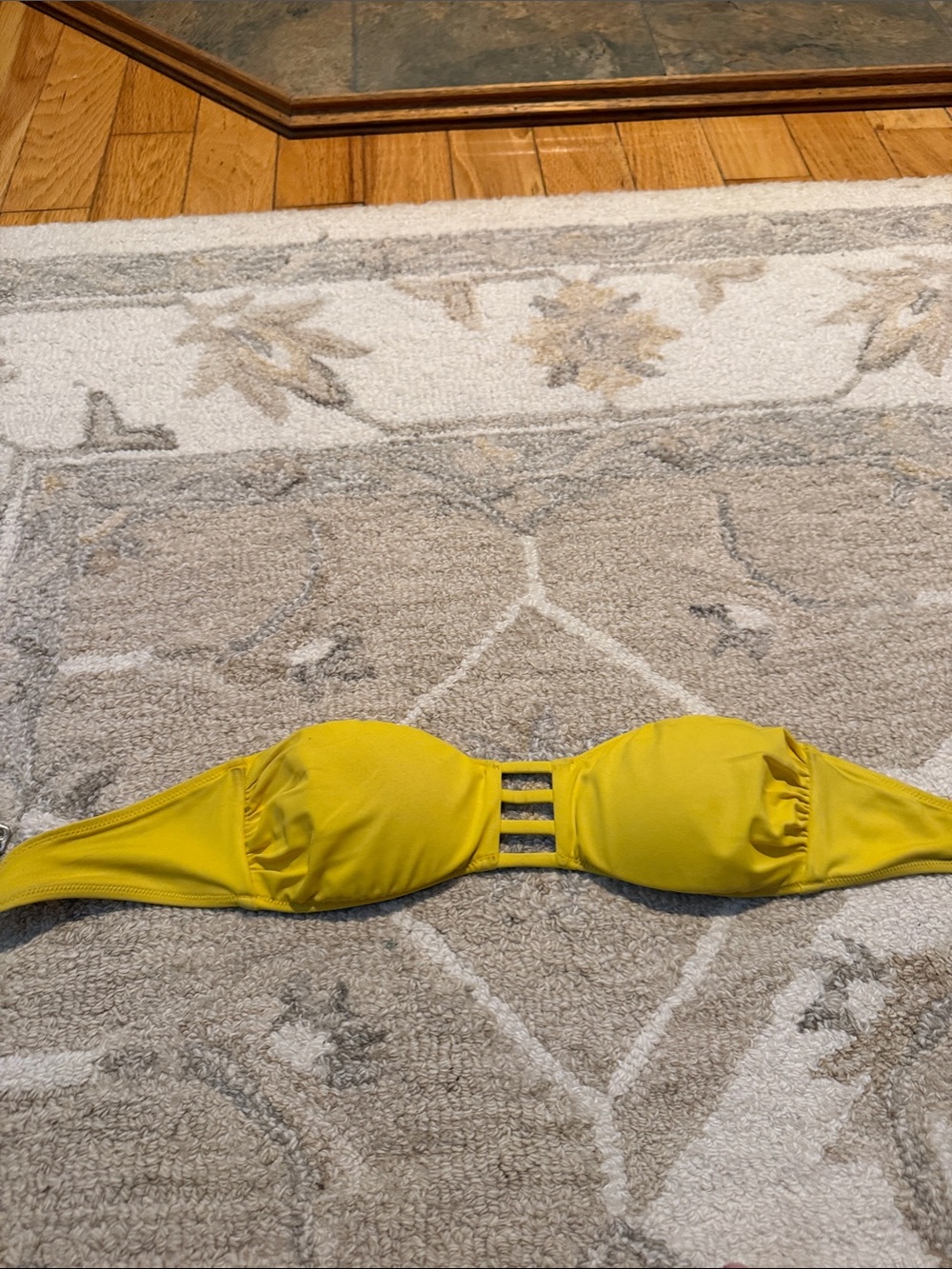 Victoria's Secret Yellow Strapless Bikini Top